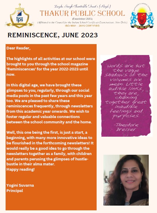 Reminiscence June 2023  Primary and Secondary cover
