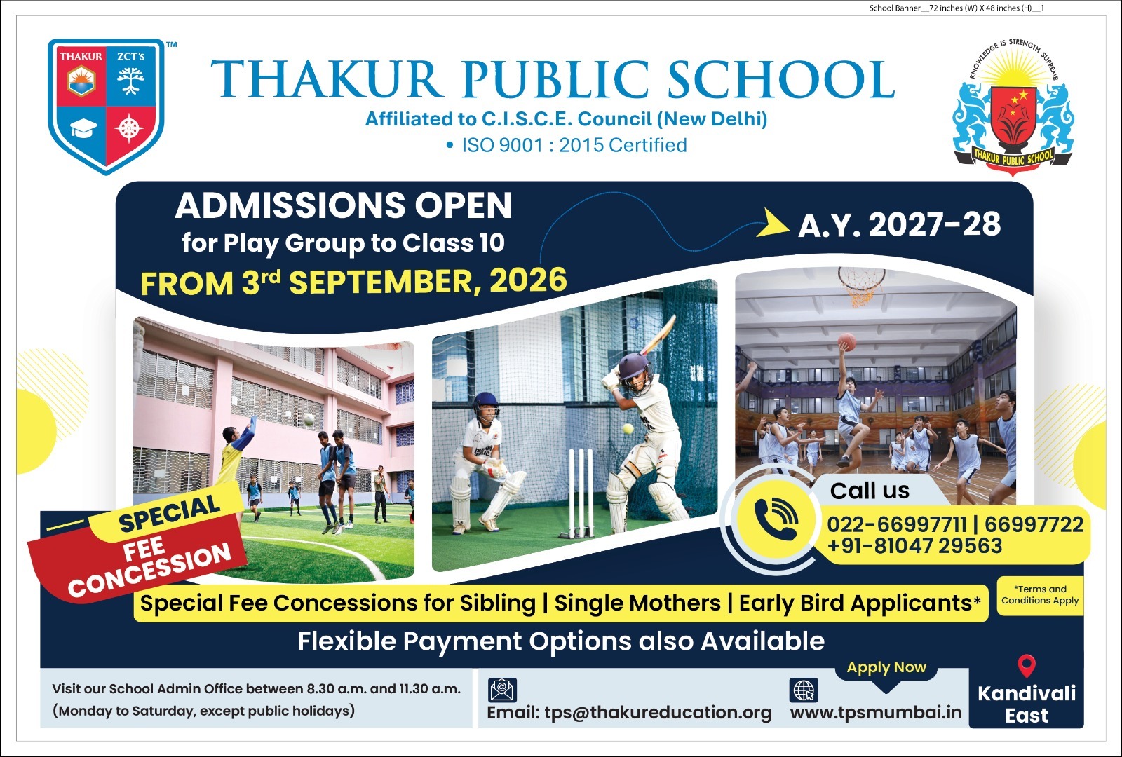 Admissions Open - Thakur Public School